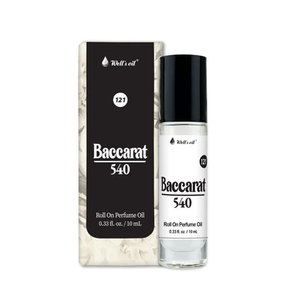 Well's Oil Roll-On Perfume Oil (Bacarat 540) | Oil-Based Fragrance | Long-Lasting Wear | Paraben-Free | 0.33 fl oz / 10 ml