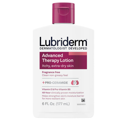 Lubriderm Advanced Therapy Hand & Body Lotion, Fragrance Free, 6 fl. oz