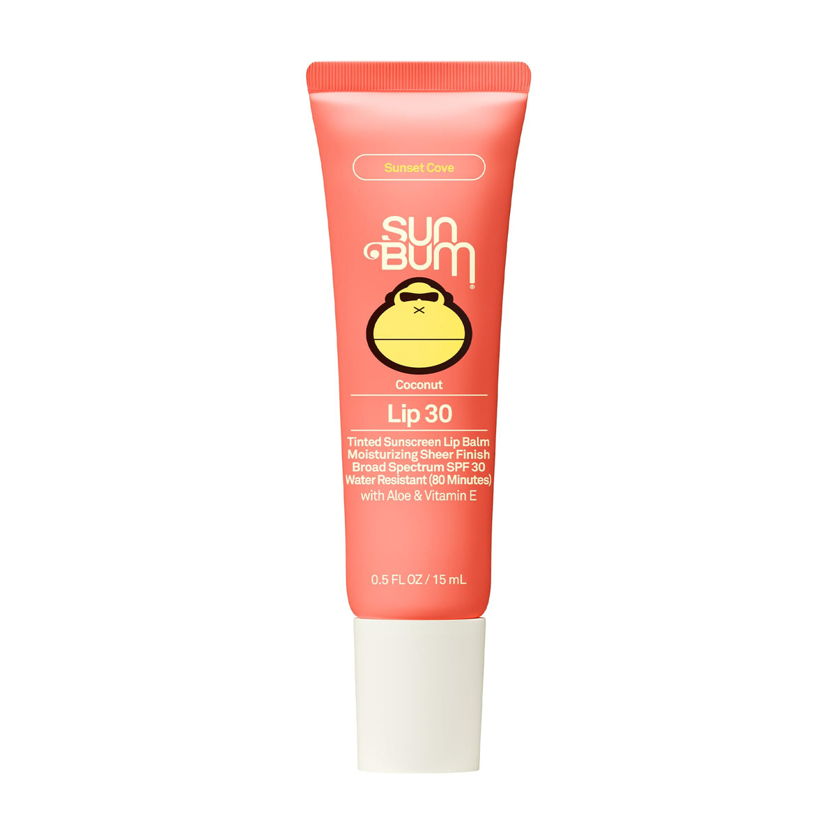 Sun Bum SPF 30 Coconut Sunscreen Lip Balm, Sunset Cove Tinted - 0.5 oz