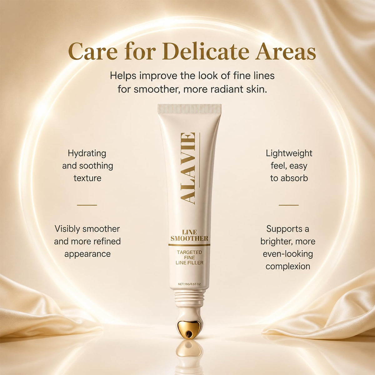 Line Smoother Fine Line Blurring Primer with Vitamin C Niacinamide & Hyaluronic Acid, Instant Line Smoothing Makeup Base for Fine Lines, Pores & Uneven Texture, Lightweight Twist-Up Design（2pcs）