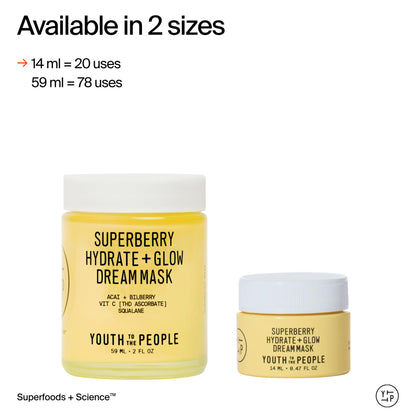 Youth To The People Superberry Dream Mask Moisturizer - Full Size (2 oz)