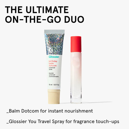 Glossier Balm Dotcom Lip Balm & Universal Salve, Birthday, Soft Shimmer