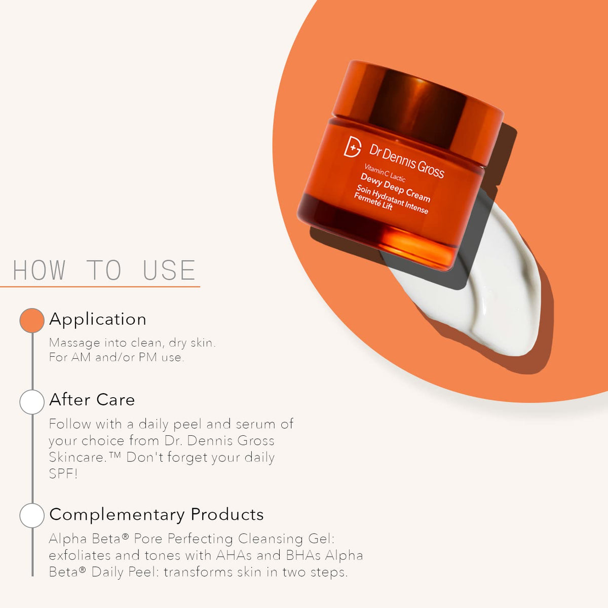 Dr Dennis Gross Vitamin C Lactic Dewy Deep Cream - Ultra-rich - For Dewier & Visibly Firmer, Lifted Skin - All Skin Types - 2 oz