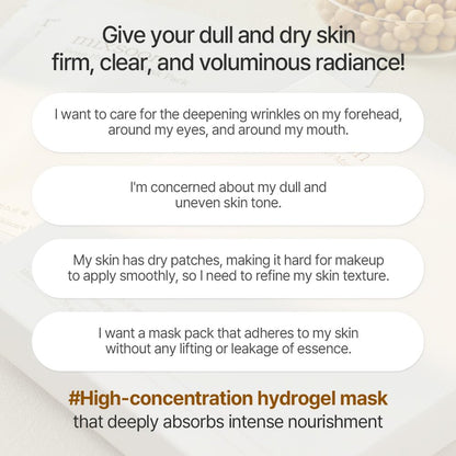 mixsoon Bean Collagen Hydrogel Mask Hydration All-In-One Firming, Soothing Gel Formula Face Mask for Radiant, Smooth Skin Stocking Stuffers 35g / 1.18 fl.oz. (5ea) Korean Glass Skin Care