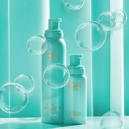 LBLA Bubble Lash Shampoo - Daily Lash Extension Cleanser Lash Bath - Lashbox LA Full Size 180 ml - Gentle Lactic Acid pH-Balanced Lash Cleanser and Makeup Remover
