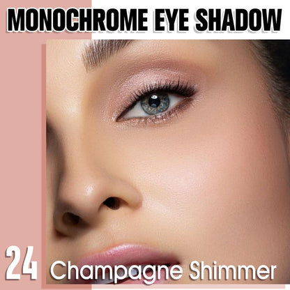 QIDSTERS Champagne Shimmer Single Eyeshadow, Lightweight Blendable Mini Eye Shadow for Older Women, Monochrome Eyeshadow Palette Makeup Pigmented Waterproof, Vegan & Cruelty-Free, 24