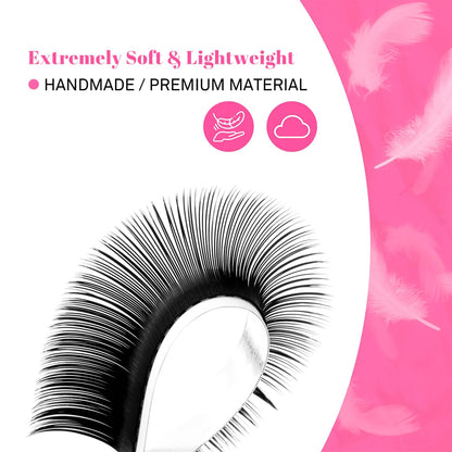 TDANCE Cashmere Volume Lash Extensions C CC D DD LD L B J M Curl 0.03-0.20 thickness 5-20mm, Super Matte Black Individual Eyelashes Tray, Professional Supplies for Lash Techs(0.03-CC,8-15mm)