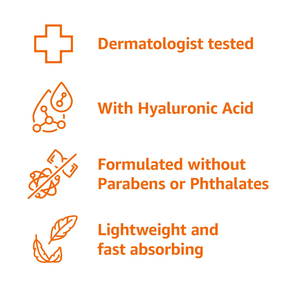 Amazon Basics Hyaluronic Acid Face Moisturizer, Hydrating, Oil-Free, Fragrance Free, Dermatologist Tested, 3 Fluid Ounces (1-Pack)