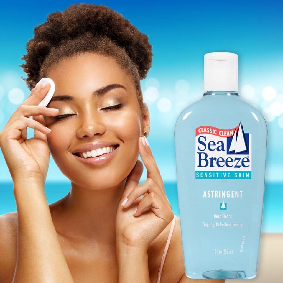 Seabreeze Deep Cleaning Facial Astringent for Sensitive Skin, 10 Fluid Ounce (Pack of 3) (SE03052WM)