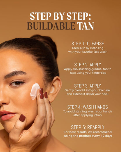 Gradual Tanning Face Lotion, Natural Buildable Streak-Free Glow, 1.7 Fl Oz