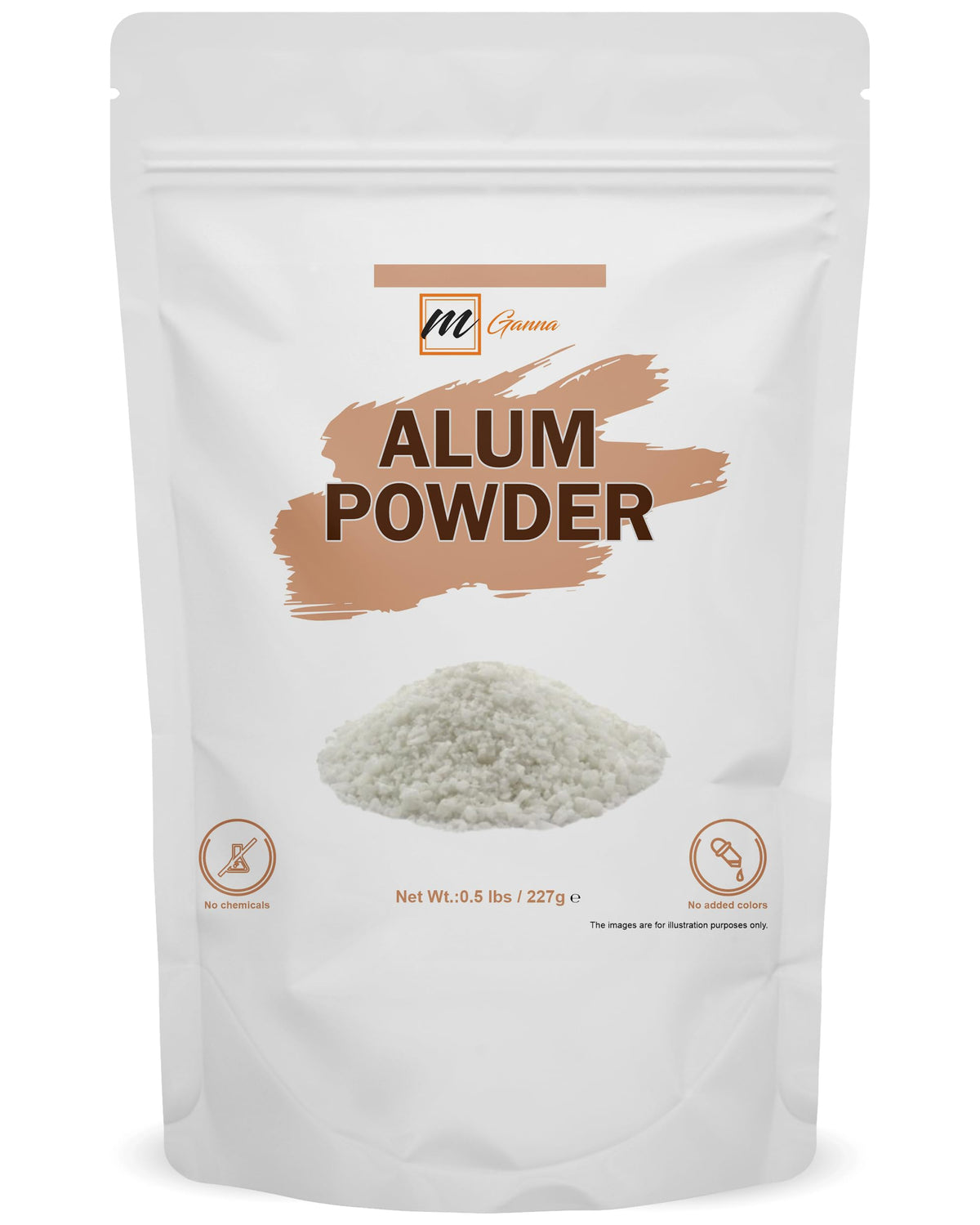 mGanna 100% Natural Alum Powder for Skin and Health Care 100 GMS / 0.22 LBS