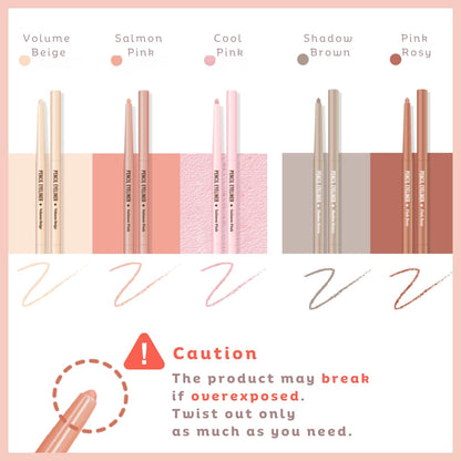 Produco [thebom] AegyoSal Eyeliner Under-Eye Enhancing Pencil Highlighter Eye Makeup (2set) (Volume Beige + Shadow Brown)