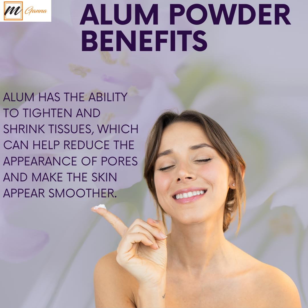mGanna 100% Natural Alum Powder for Skin and Health Care 100 GMS / 0.22 LBS