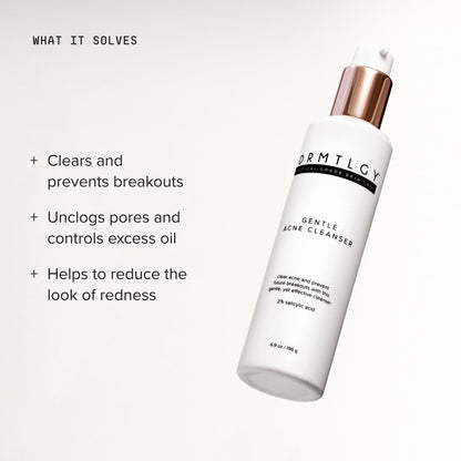 DRMTLGY Acne Cleanser - Oil-Free Salicylic Acid Cleanser & Face Wash for Acne Prone Skin