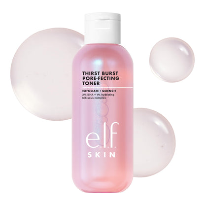 e.l.f. SKIN Thirst Burst Pore-fecting Toner, Hydrating for Face, Smooths, Plumps & Minimizes Pores, Infused with Salicylic Acid, Vegan & Cruelty-Free
