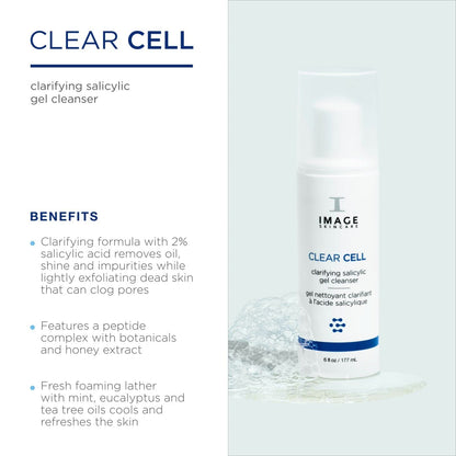 IMAGE Skincare CLEAR CELL Salicylic Gel Cleanser, 6 fl oz