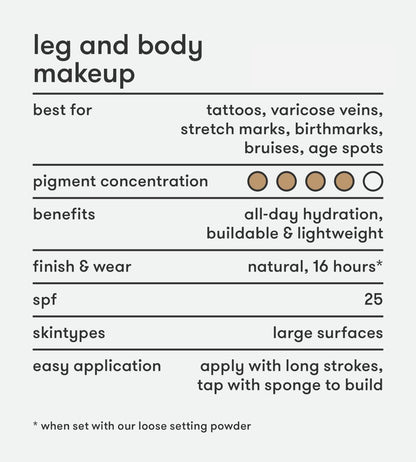 Dermablend Leg & Body Makeup Foundation Spf 25, 40N, 3.4 Fl Oz