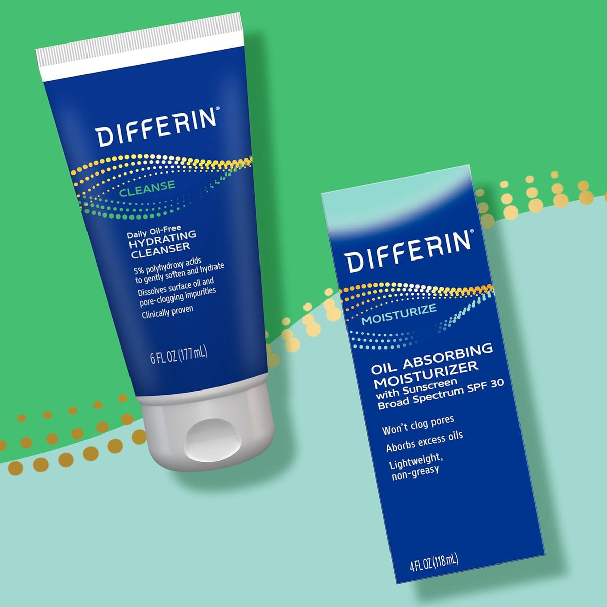 Differin Daily Oil Free Hydrating Face Wash for Acne Prone Skin, 6oz