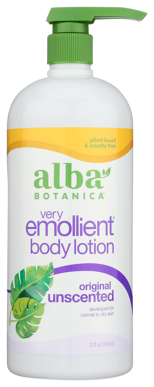 Alba Botanica Lotion Emollient Unscented, 32 Fl Oz
