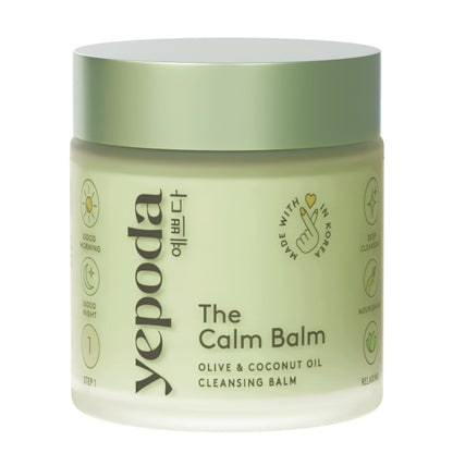 Yepoda The Calm Balm, Gentle Makeup Remover & Deep Cleansing Balm, Removes Waterproof Makeup & Impurities, Vegan Korean Face Cleanser for All Skin Types, 2.82 OZ (80g)