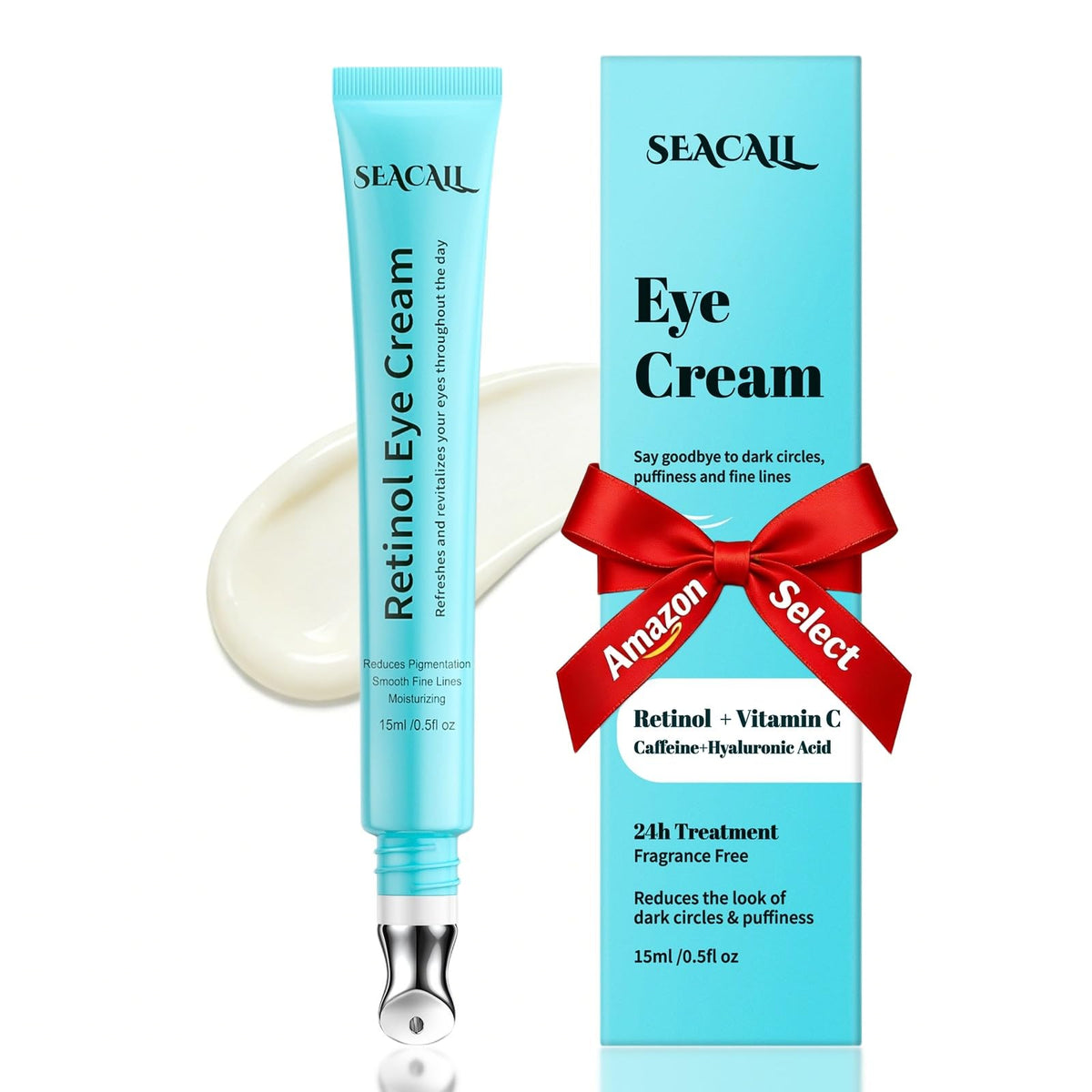 Seacall Retinol Eye Cream with Hyaluronic Acid & Caffeine, 15ml