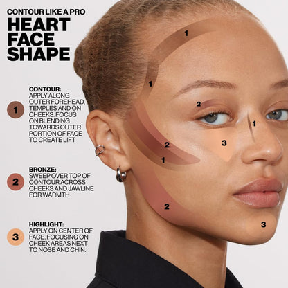 Smashbox Step-By-Step Contour Palette | Sculpt + Glow All-In-One Contour Kit with Blendable + Buildable Formulas, Light/Medium, 0.3 Ounce