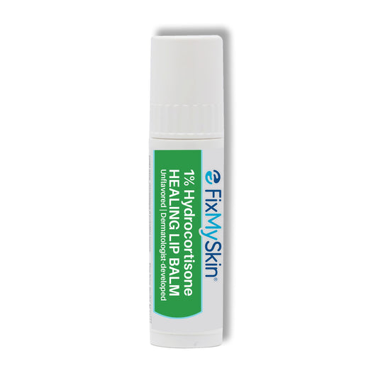FixMySkin 1% Hydrocortisone Healing Lip Balm, Unflavored, 0.15 oz