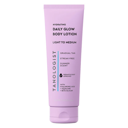 Tanologist Hydrating Daily Glow Body Lotion, Light/Medium, 8.45 fl oz