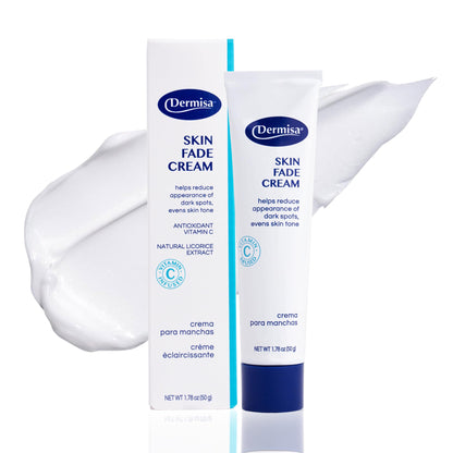 Dermisa Skin Fade Cream with Vitamin C, Licorice and Emblica - Dark Spot Corrector and Face Moisturizer for Sun Spots, Age Spots and Freckles - 1.78 Oz, Pack of 1