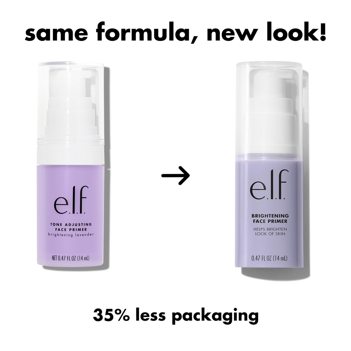 e.l.f. Brightening Lavender Face Primer, Face Makeup Primer For Neutralizing Uneven Skin Tones & Brightening Complexion, Vegan & Cruelty-free