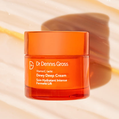Dr Dennis Gross Vitamin C Lactic Dewy Deep Cream - Ultra-rich - For Dewier & Visibly Firmer, Lifted Skin - All Skin Types - 2 oz