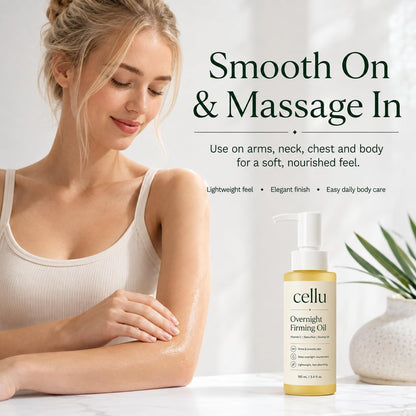 Mujruko Cellu Overnight Firming Oil, Moisturizing Body Oil for Smooth Skin