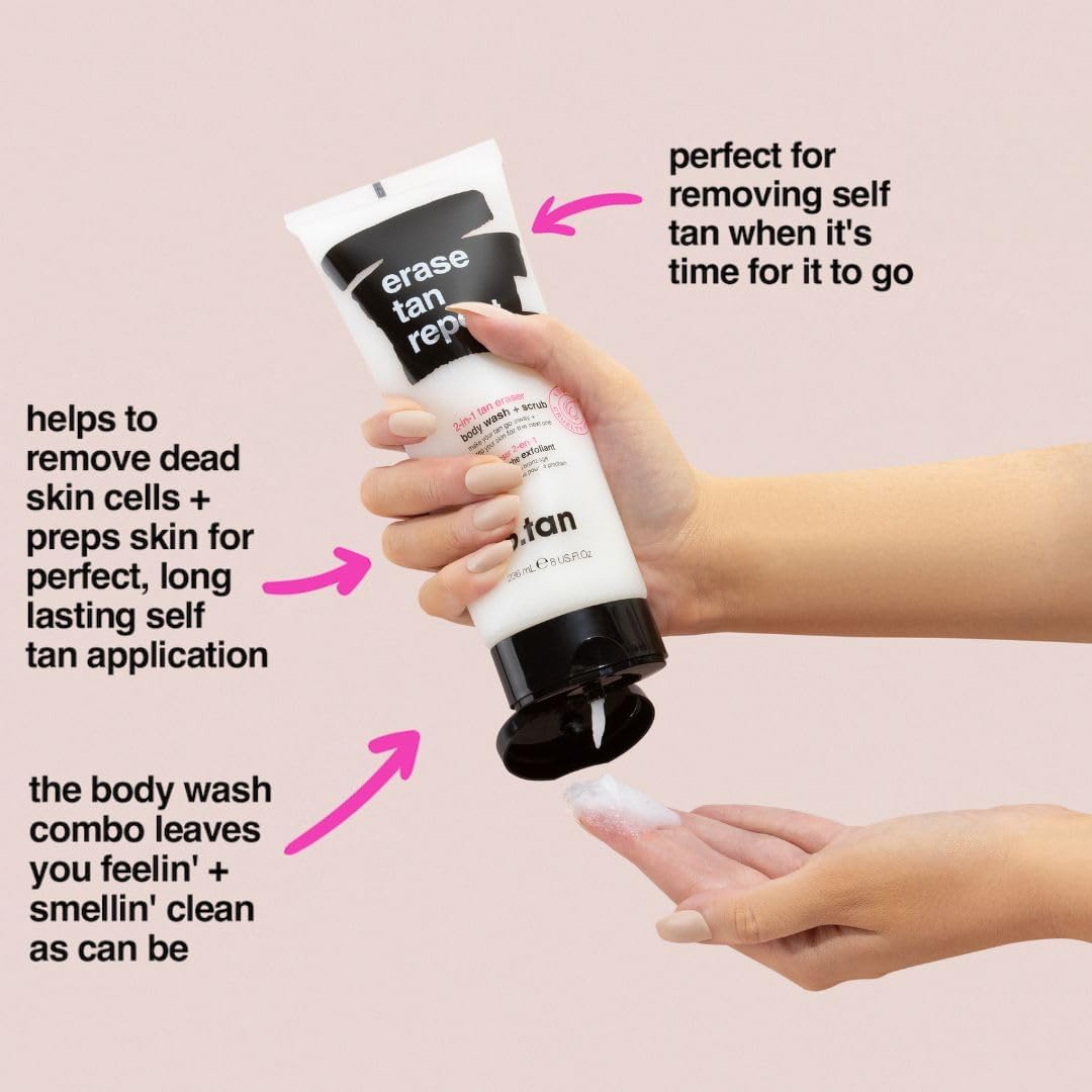 b.tan Self Tanning Remover - Erase Tan Repeat Skin Prep & Primer