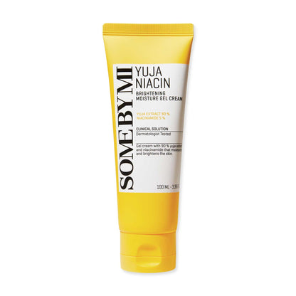 SOME BY MI Yuja Niacin Brightening Moisture Gel Cream - 3.38Oz, 100ml - Made from 10 Vitamin for Dull-Looking Skin - Mild Moisturizer for Skin Calming, Melasma and Blemish Care - Korean Skin Care