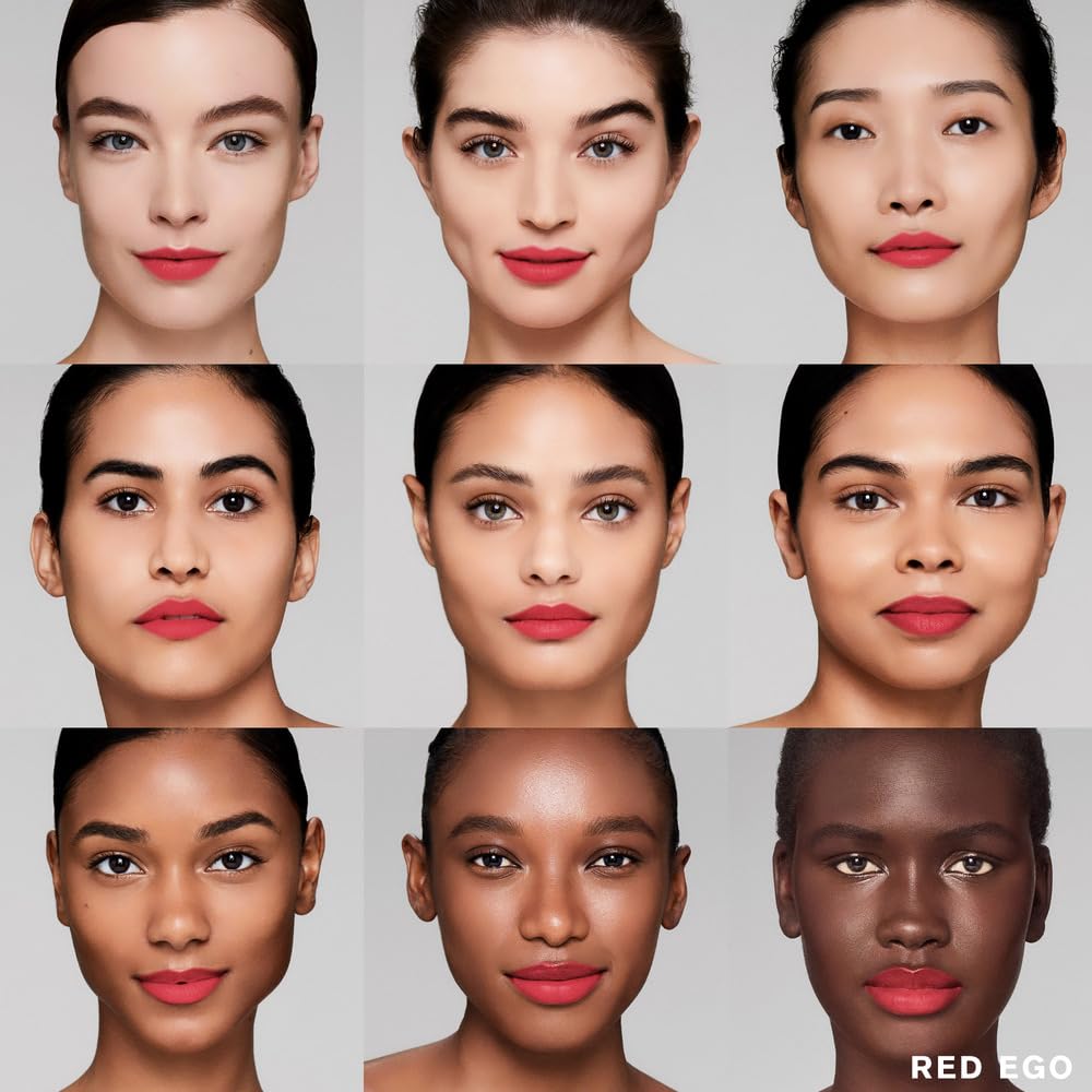 Estée Lauder Pure Color Long-Lasting Matte Lipstick for Women with Matte Finish | Plumping & Nourishing, 0.12 Ounce, 606 Red Ego