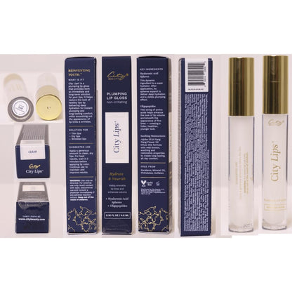 City Beauty City Lips Clear Plumping Lip Gloss, Hyaluronic Acid 0.16oz