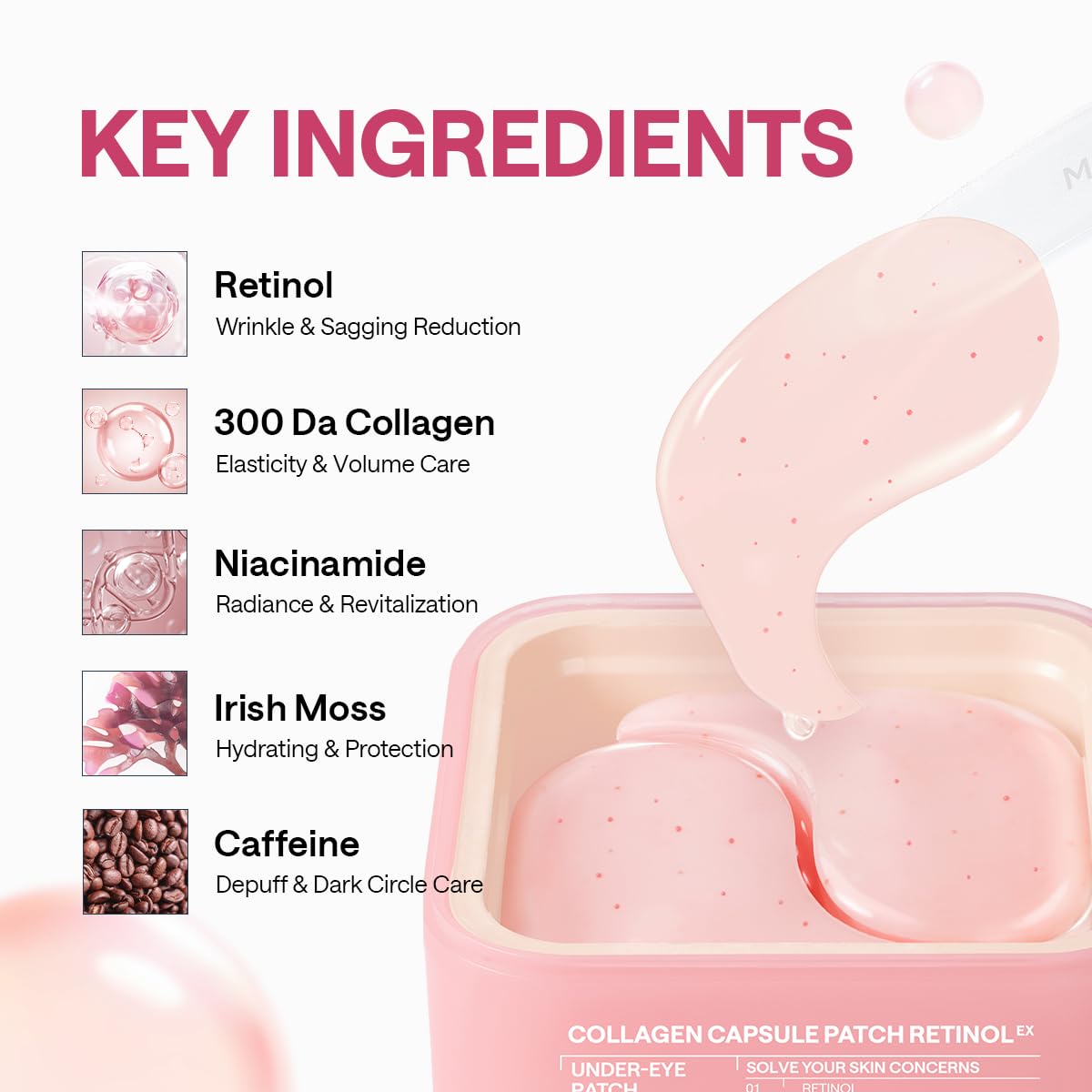 MEDIHEAL Retinol Collagen Capsule Eye Patches (60 Count) Wrinkles & Firming