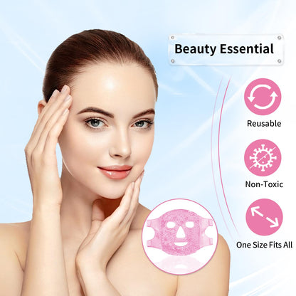 CONBELLA Cold Face Eye Masks Ice Face Mask Hot Cold Compress