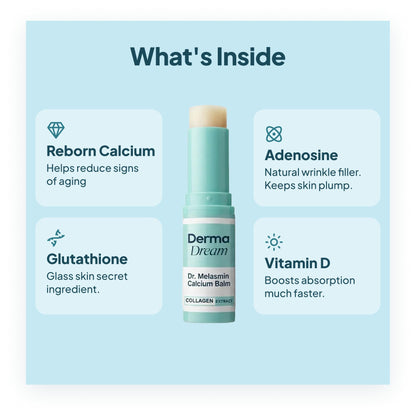 Derma Dream Under Eye Balm - Dr Melasmin Calcium Stick, 1 ct
