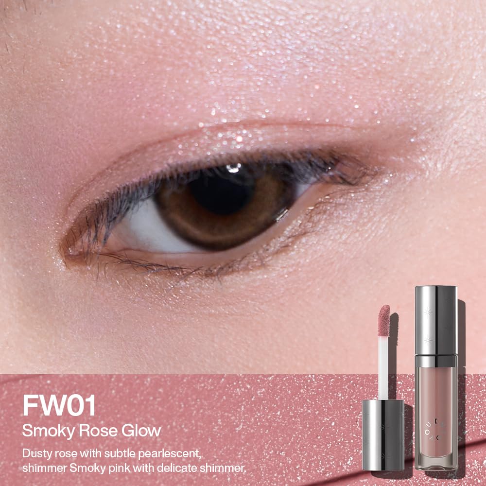 INTO YOU Fairy Wand Liquid Eyeshadow, Matte & Shimmer Eye Shadow with Silky Lightweight Formula, High-Pigment One-Swipe Color, Blendable Long-Wearing Eye Makeup, Crease-Resistant Finish, FW01