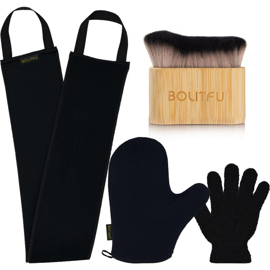 4 Pack Self Tanning Mitt Applicator Kit for Sunless Streak-Free Fake Tan