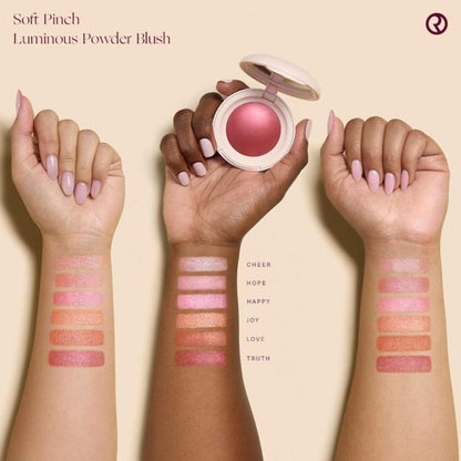 Rare Beauty Soft Pinch Luminous Powder Blush, Hope (nude mauve), Radiant Finish, 0.098 oz/2.8 g, Palette