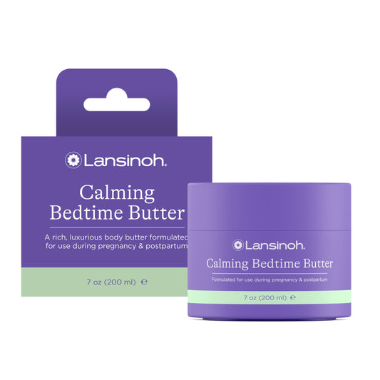 Lansinoh Magnesium Bedtime Butter for Pregnancy, Body Lotion for Moms, 7 oz