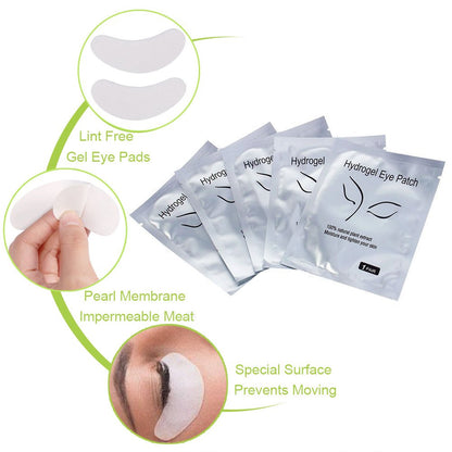 Qleng Eye Pads for Lash Extensions, 110 Pairs Under Eye Gel Patches