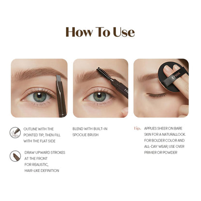 ETUDE Drawing Eye Brow Pro (Dark Brown) Eyebrow Pencil for women, Microblading, Long Lasting, Soft Textured Natural Daily Look, Korean Makeup, Beauty (0.008 Ounce)