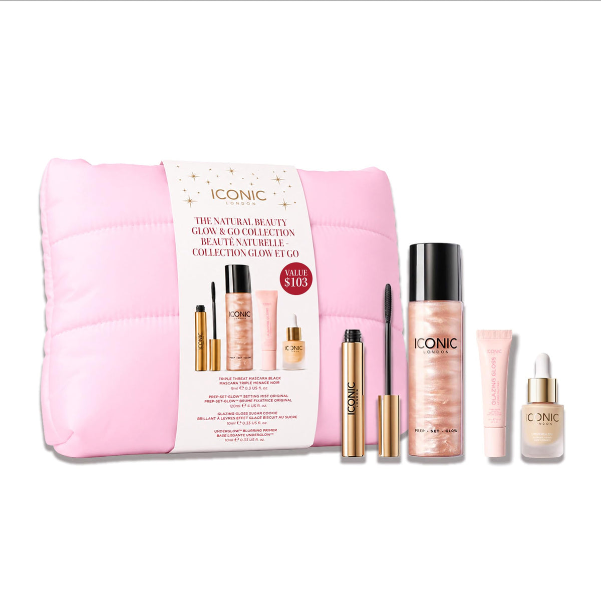 ICONIC LONDON The Natural Beauty - Glow & Go Collection | 4-Piece Gift Set