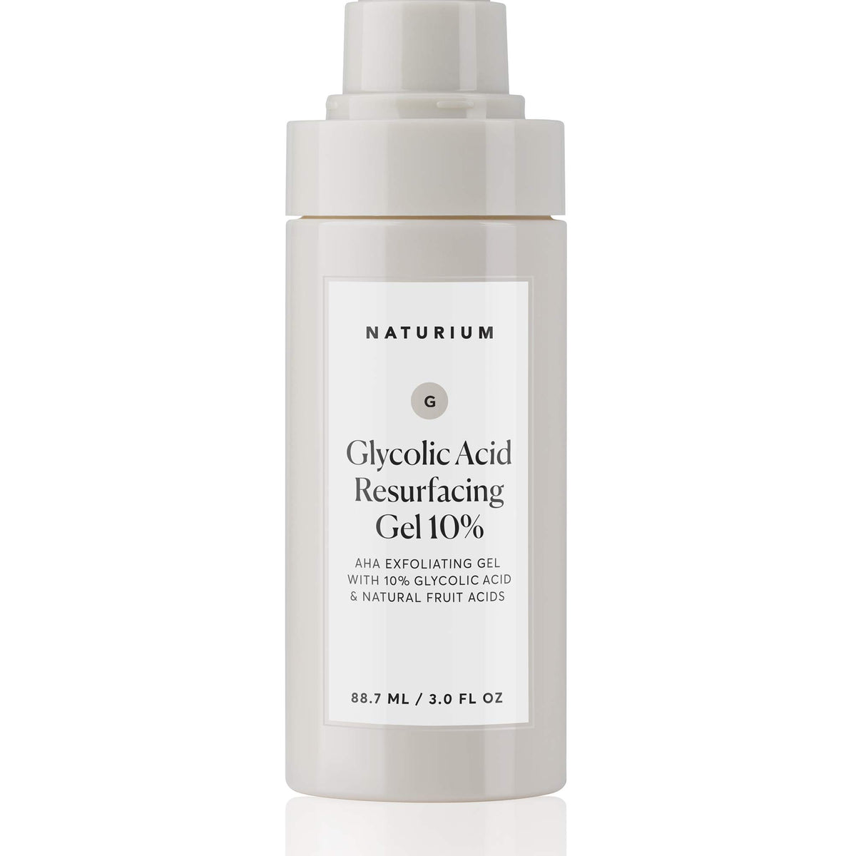 Naturium Glycolic Acid Resurfacing Gel 10%, AHA Exfoliating Gel with Natural Fruit Acids, 3.0 oz