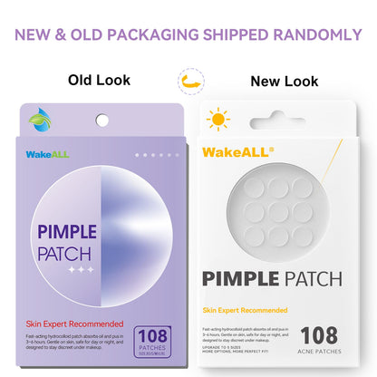 Pimple Patches for Face, 5 Sizes(8,10,12,14,16mm)108 pcs Acne Patches Hydrocolloid Precise Matches Different Sizes Acne, Spot Stickers With Tea Tree Oil Salicylic Acid Centella Covering Zits Blemishes