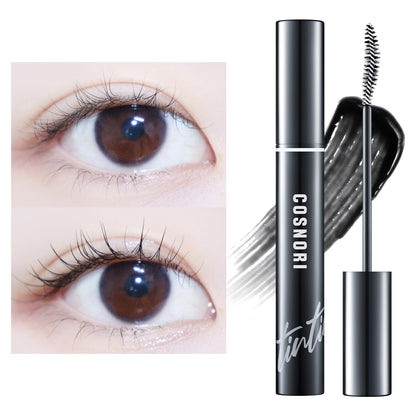 COSNORI Eyelash Tinting Serum 01 Deep Black - Korean Eyelash Boost Tinted Serum – Eyebrow Growth Enhancer for Longer and Thicker – Lash Perm Essential - Vegan, Irritation Free 0.3 fl.oz / 9g (Black)