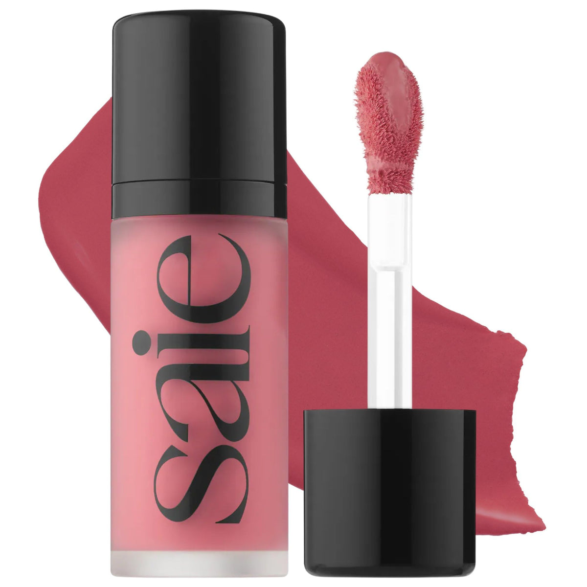 Saie Dew Liquid Blush for Cheeks - Hydrating Cream Blush Stick with a Blendable + Buildable Formula - Skincare Infused Dewy Cheek Tint for a Natural Flush - Glowy Makeup Essential - Chilly (.40 oz)